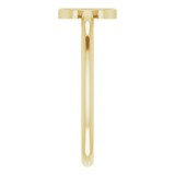 14K Yellow Initial C Ring photo 4