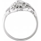 14K White Freeform Ring photo 2