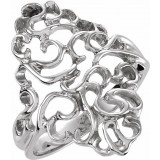 14K White Freeform Ring photo