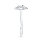 Shah Luxury 14K White Gold Round Diamond Halo Engagement Ring (Semi-Mount) photo 3
