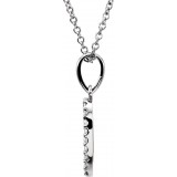 14K White 1/10 CTW Diamond 16 Necklace photo 2