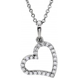 14K White 1/10 CTW Diamond 16 Necklace photo