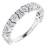 14K White 3/4 CTW Diamond Anniversary Band photo