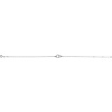 14K White Interlocking Circle Bracelet photo 2