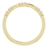 14K Yellow 1/10 CTW Diamond Stackable Ring photo 2
