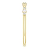 14K Yellow 1/10 CTW Diamond Stackable Ring photo 4