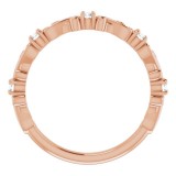 14K Rose 1/6 CTW Diamond Sculptural-Inspired Anniversary Band photo 2