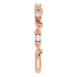 14K Rose 1/6 CTW Diamond Sculptural-Inspired Anniversary Band photo 4