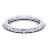 Gabriel & Co. 14k White Gold Contemporary Anniversary Wedding Band photo