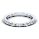 Gabriel & Co. 14k White Gold Contemporary Anniversary Wedding Band photo