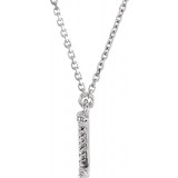 14K White Initial Z .08 CTW Diamond 16 Necklace photo 2