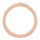 14K Rose 1/3 CTW Diamond Stackable Crown Ring photo 2