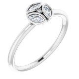 14K White 1/5 CTW Diamond Ring photo