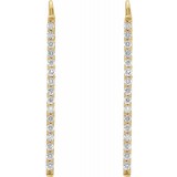 14K Yellow 1/3 CTW Diamond Bar Earrings photo 2