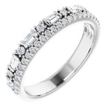 14K White 1/2 CTW Diamond Anniversary Band photo