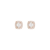 Henri Daussi 18k Rose Gold Diamond Stud Earrings photo