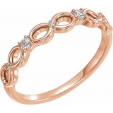14K Rose .08 CTW Diamond Infinity-Inspired Ring photo