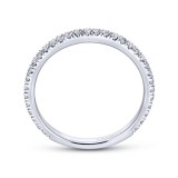 Gabriel & Co. 14k White Gold Contemporary Diamond Wedding Band photo 2