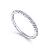 Gabriel & Co. 14k White Gold Contemporary Diamond Wedding Band photo 3