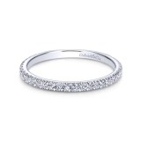 Gabriel & Co. 14k White Gold Contemporary Diamond Wedding Band photo