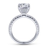 Gabriel & Co. 14k White Gold Contemporary Straight Engagement Ring photo 2