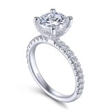 Gabriel & Co. 14k White Gold Contemporary Straight Engagement Ring photo 3