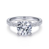 Gabriel & Co. 14k White Gold Contemporary Straight Engagement Ring photo