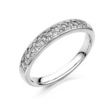 14K White Gold 0.26ct Diamond Women's Wedding Band photo