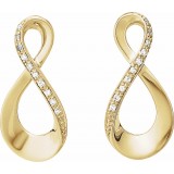 14K Yellow .08 CTW Diamond Infinity-Inspired Earrings photo 2