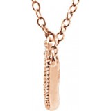 14K Rose 1/6 CTW Diamond Bar 16-18 Necklace photo 2
