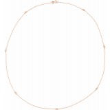 14K Rose 1/4 CTW Diamond 7-Station 24 Necklace photo 2