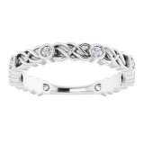 14K White 1/6 CTW Diamond Anniversary Band photo 3