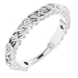 14K White 1/6 CTW Diamond Anniversary Band photo