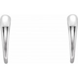 14K White J-Hoop Earrings photo 2