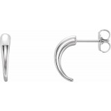 14K White J-Hoop Earrings photo