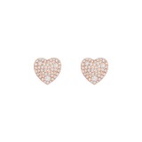 Henri Daussi 14k Rose Gold Diamond Stud Earrings photo