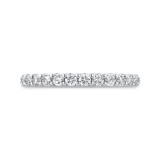 Shah Luxury Platinum Round Cut Diamond Half-Eternity Wedding Band photo