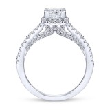 Gabriel & Co. 14k White Gold Entwined Halo Engagement Ring photo 2
