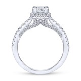 Gabriel & Co. 14k White Gold Entwined Halo Engagement Ring photo 2