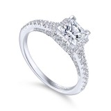 Gabriel & Co. 14k White Gold Entwined Halo Engagement Ring photo 3