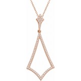 14K Rose 1/4 CTW Diamond 18 Necklace photo