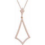 14K Rose 1/4 CTW Diamond 18 Necklace photo