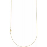 14K Yellow Lightning Bolt 16 Necklace photo