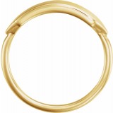 14K Yellow 19.7x5 mm Geometric Signet Ring photo 2