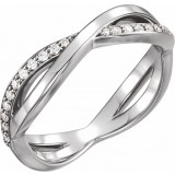 14K White 1/5 CTW  Diamond Infinity-Inspired Ring photo
