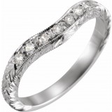14K White 1/8 CTW Matching Diamond Band photo