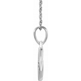 14K White .01 CT Diamond Starburst 16-18 Necklace photo 2