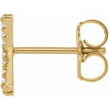 14K Yellow .05 CTW Diamond Single Initial K Earring photo 2