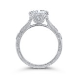 Shah Luxury 14K White Gold Round Cut Diamond Engagement Ring (Semi-Mount) photo 4