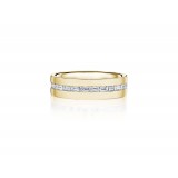 Henri Daussi 6mm Men's Wedding Band MB134 14k Gold Yellow 1.31 Ctw. photo